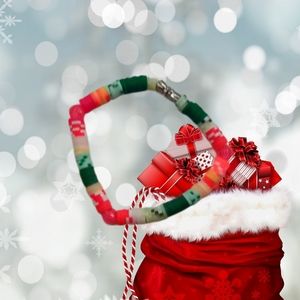 Christmas time bracelet handmade by mxsha beads